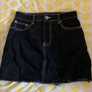 black denim skirt